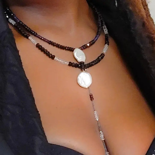 Sapphire & Blue Topaz Collar Necklace