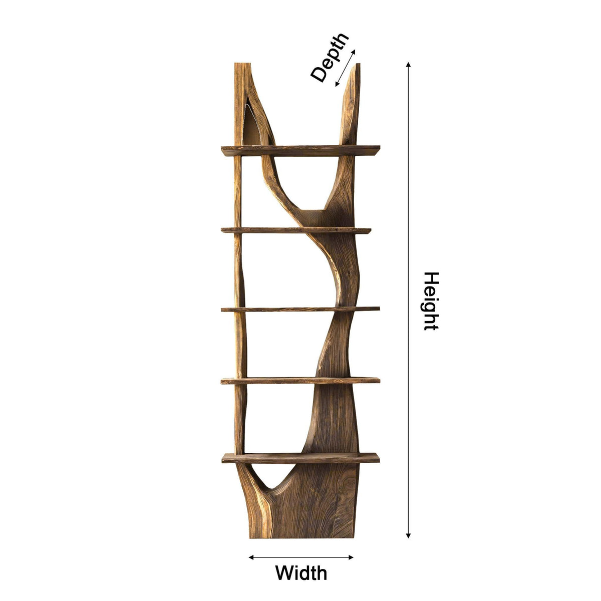 Satori Handcrafted Solid Wood Tea Display Shelf
