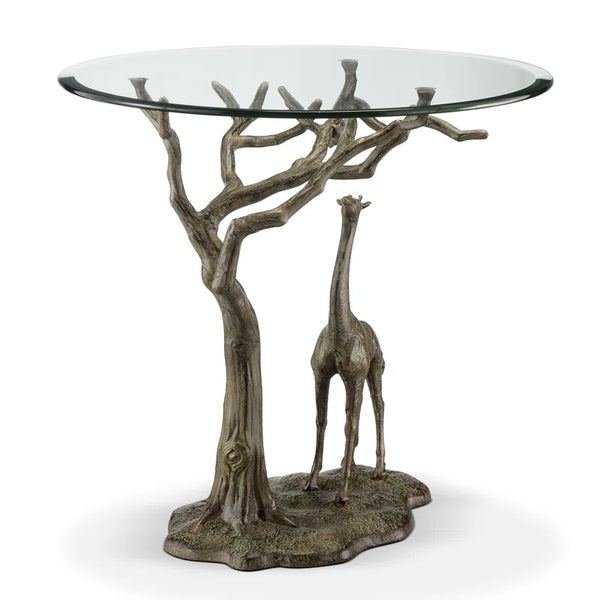 Savannah Giraffe End Table Bungalow Rose