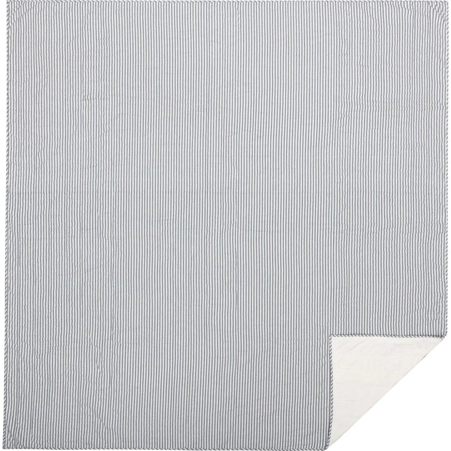 Sawyer Mill Blue Ticking Stripe Quilt Coverlet - Gifts for You 'n Me