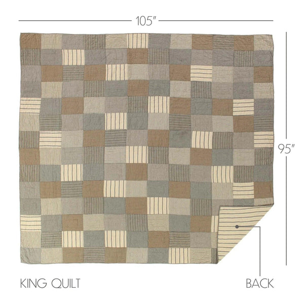 Sawyer Mill Charcoal Batchwork Quilt - Gifts for You 'n Me