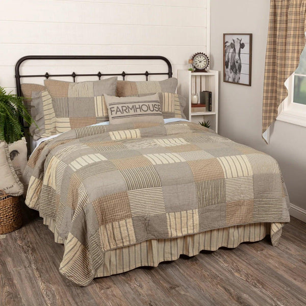 Sawyer Mill Charcoal Batchwork Quilt - Gifts for You 'n Me