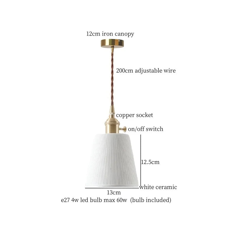 Ceramic Lotus LED Pendant