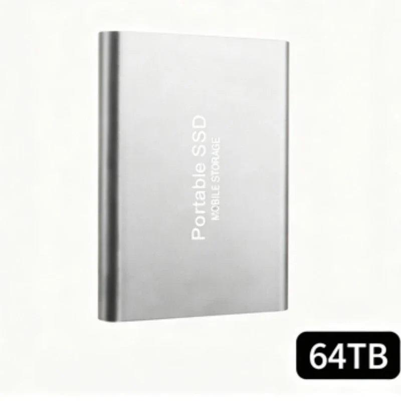 Portable External SSD, 1TB-16TB Large Capacity USB3.1 High Speed Solid State Drive, Lightweight Storage for Laptop, Desktop, Mac