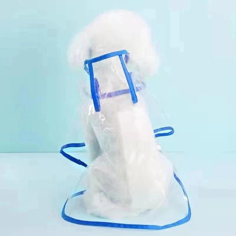 Transparent Dog Raincoat – Waterproof Hooded Pet Rainwear Jacket for Small Dogs