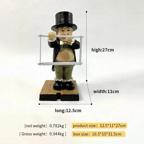 Cute Butler Shape Tissue Stand Rack Creative Toilet Paper Holder Spoof Paper Holder Statue Funny Decorative Resin Toilet Decor DSers Fulfillment