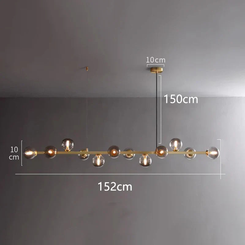 Matte Black Nordic Chandelier