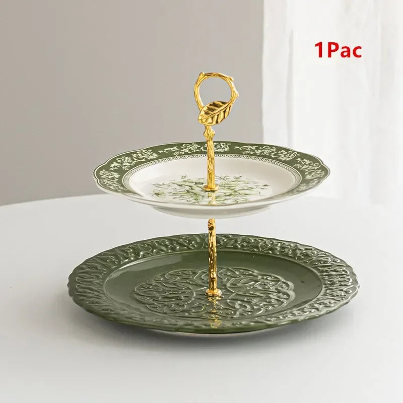 New vegetable plate ceramic fish plate retro tableware set combination