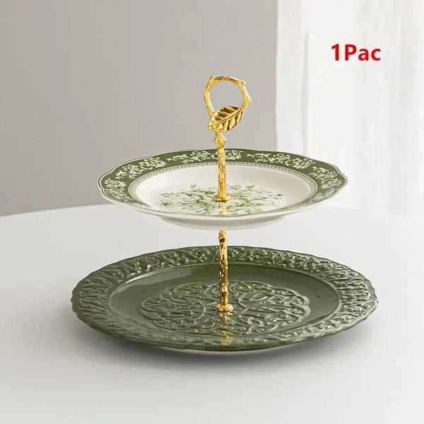 New vegetable plate ceramic fish plate retro tableware set combination
