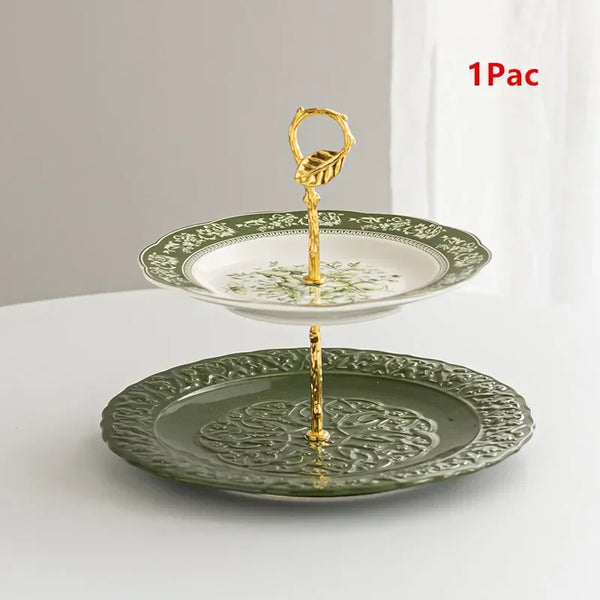 New vegetable plate ceramic fish plate retro tableware set combination