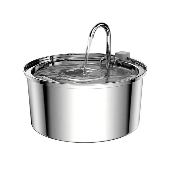 Stainless Steel Pet Water Fountain – USB Automatic Cat & Dog Bowl