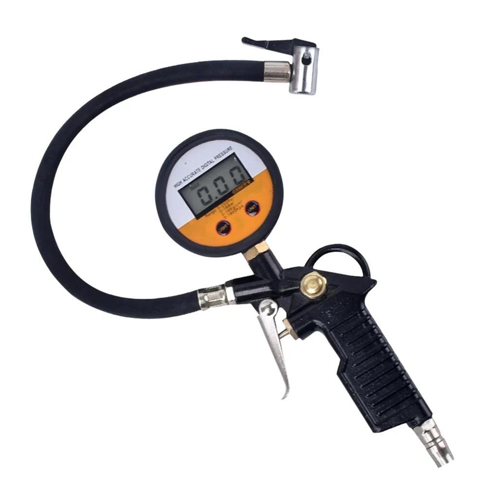 Auto Tire Pressure Inflator Gauge 220PSI Car Tire Inflator Gun for Motorcycle Tyre Pressure Meter for Bicycle Tyre Repair Tools