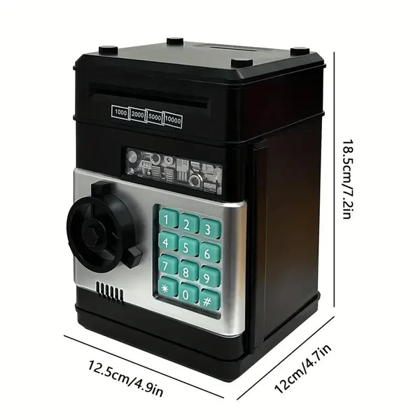 Electronic Piggy Bank Mini Safe Password Lock Cash Coin Saving Box Kids