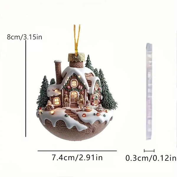 Christmas Coffee Cup Ornaments Coffee Mug Decorative Tree Hanging 2025 Xmas Navidad 2026 New Year Easter Bunny Party Supplies