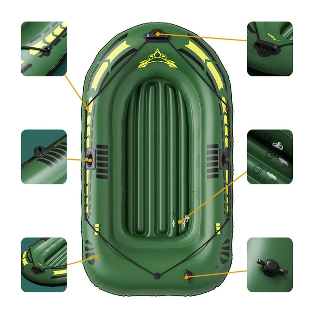 Inflatable Boat Iatable Boat Kayak Canoe Fishing Boat Portable Fishing Boat Raft for Lake with Oars Pump For Adults Fishing