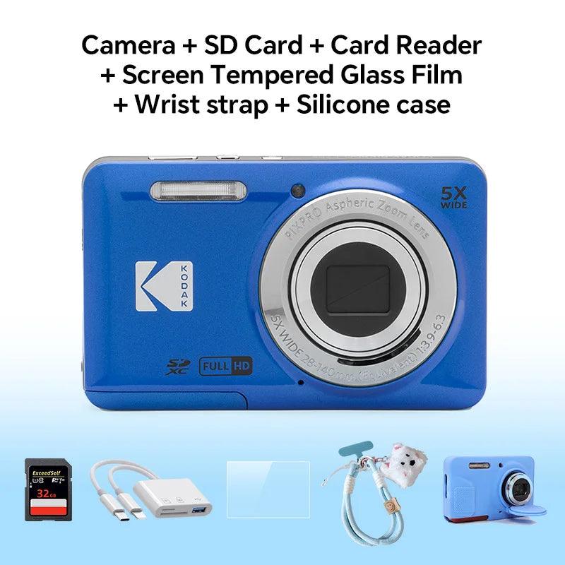 KODAK PIXPRO FZ55-RD 16MP Digital Camera 5X Optical Zoom 28mm Wide Angle 1080P Full HD Video 2.7