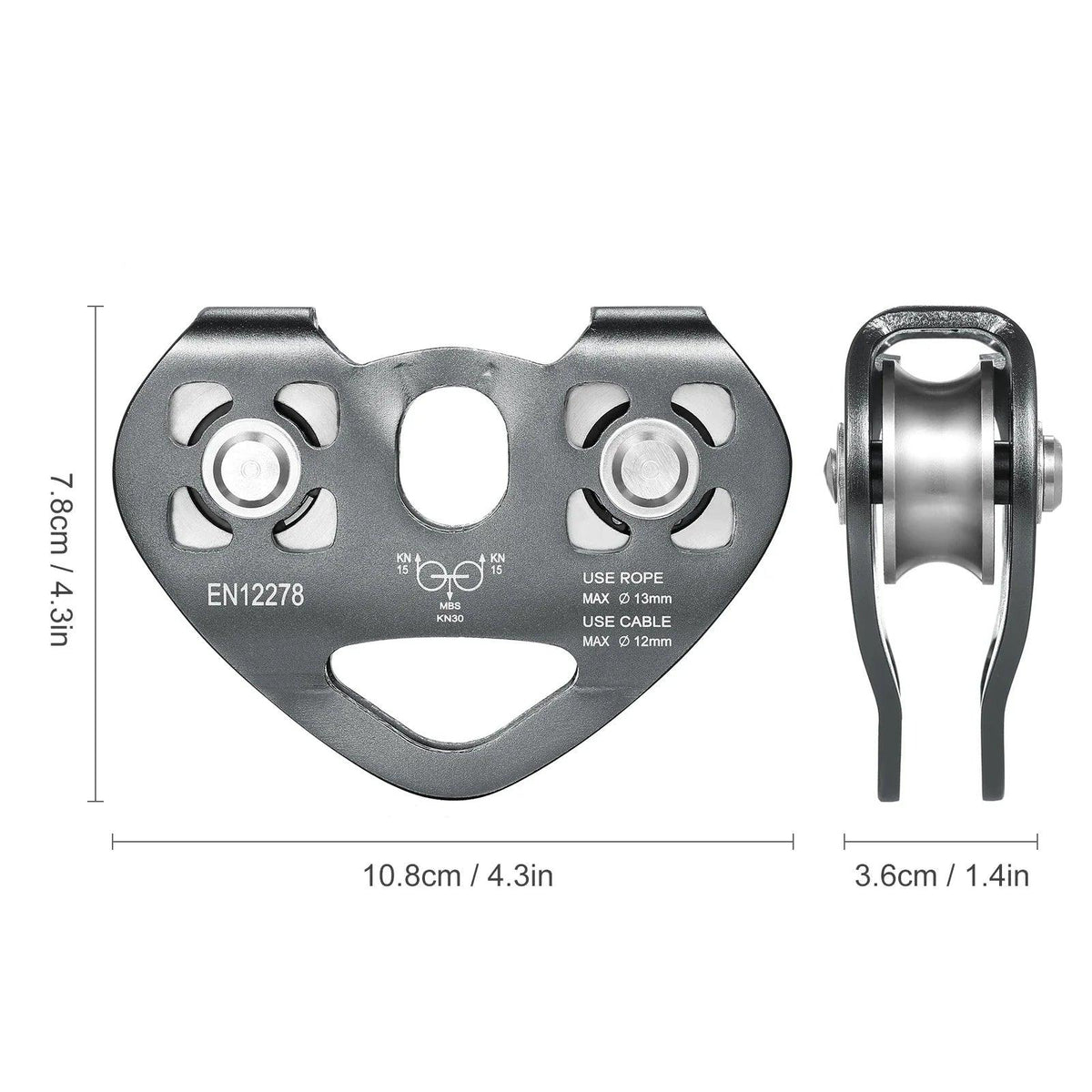 Cable Trolley Caving Trolley Pulley Trolley Lixada 30kN Cable Trolley Pulley with Ball Bearing Climbing Caving Aloft Work