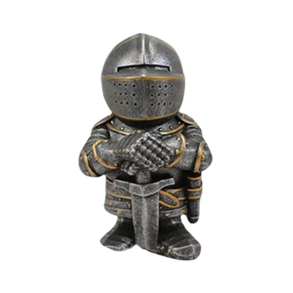 Knight Gnomes Garden Statue Guard Cross Templar Dwarf Guard Armor Samurai Miniature European Knight Resin Garden Decoration