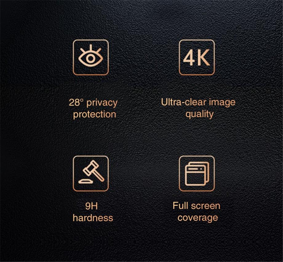 3PCS Privacy Screen Protector For iPhone 14 PRO MAX Anti-Spy Glass For iPhone 13 12 11 XS Max XR 7 8 Plus SE 2022 Tempered Glass 9H Hardness Tempered Glass Anti Spy Case Friendly Screen Protector