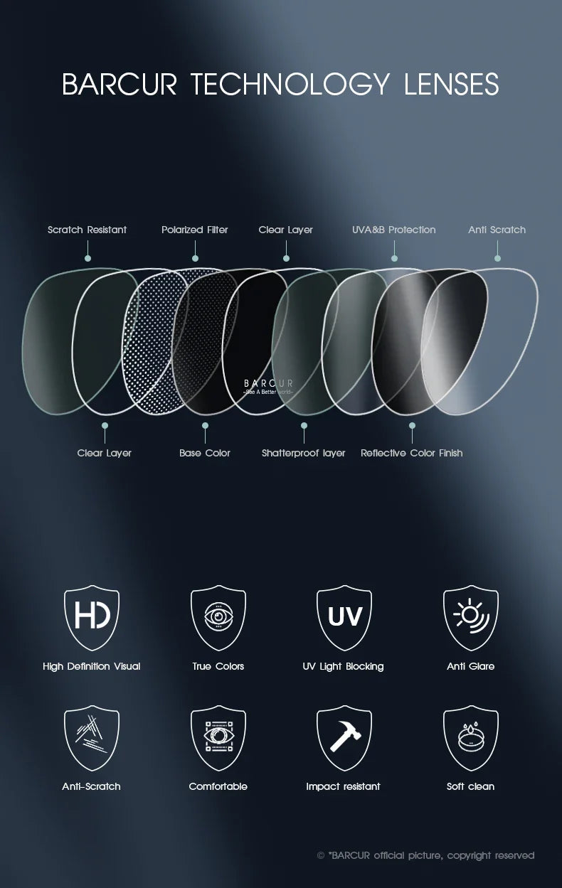 BARCUR Polarized Sunglasses for Men – Trendy UV400 Gradient Lens Oval Comfortable Frame Sports Driving Hiking Fishing Outdoor Fashion Eyewear with Durable Stainless Steel Frame – Casual Apparel Accessory Gift for Him