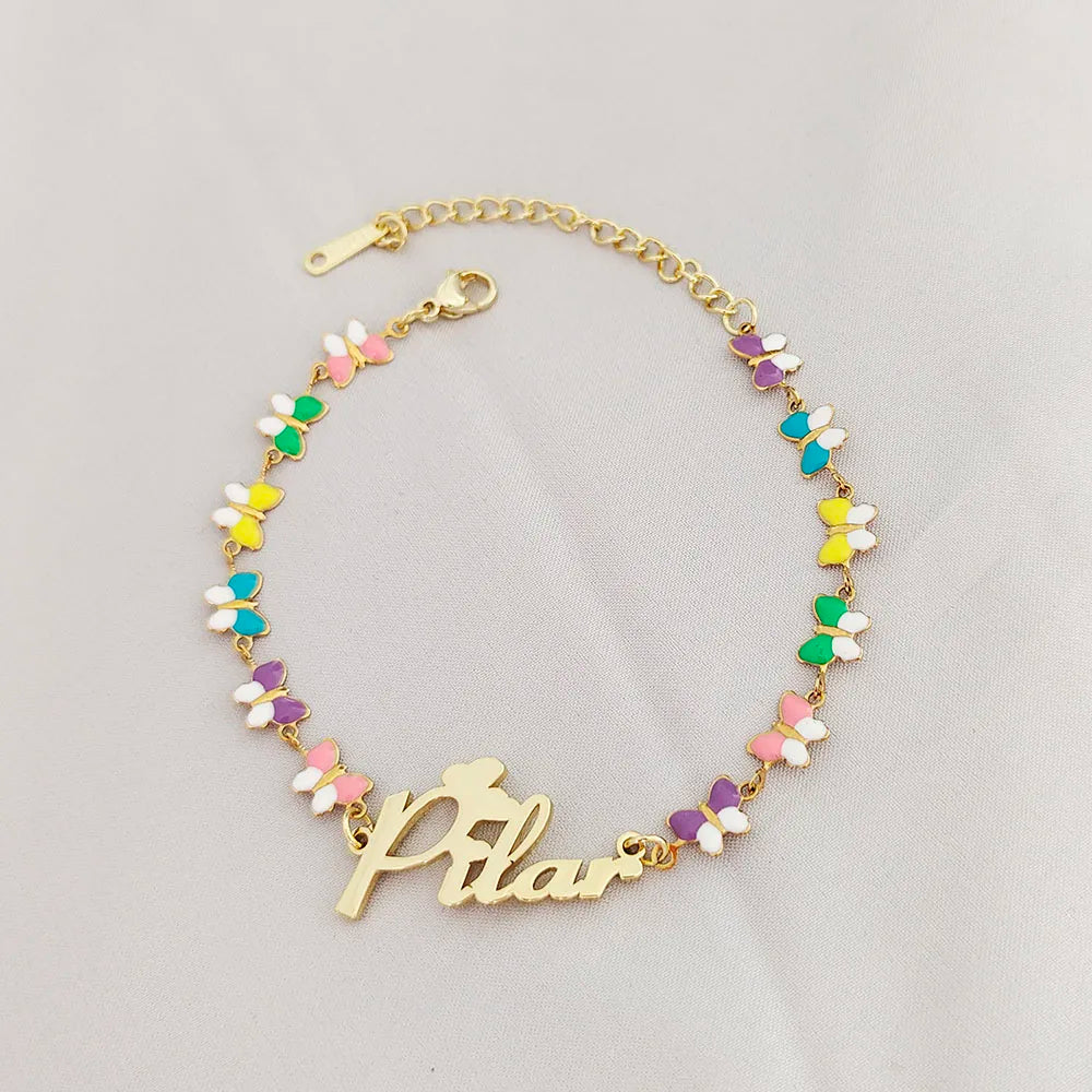 Customized Butterfly Heart Name Necklace - Sexikinis Swim