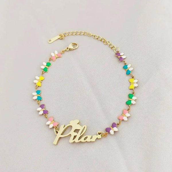 Customized Butterfly Heart Name Necklace - Sexikinis Swim - Gifts for You 'n Me