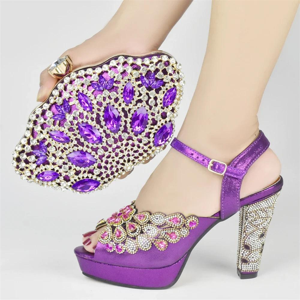 New Italian Party Shoes and Bag Set TYR56