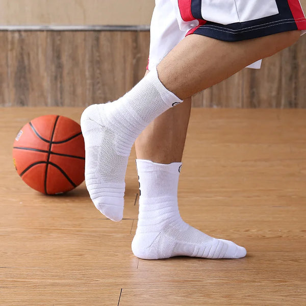 Cushioned Sports Compression Socks for Basketball and Running