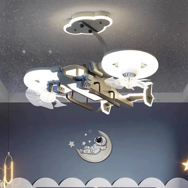 DecorBites™ Kids Bedroom Ceiling Fan with Light, Remote Control - Modern LED Lamp Decorbites