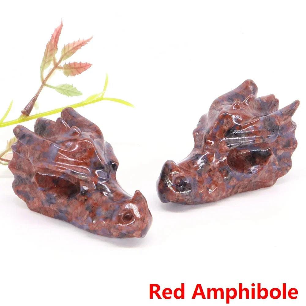 Dragon Head Statue Natural Gemstone