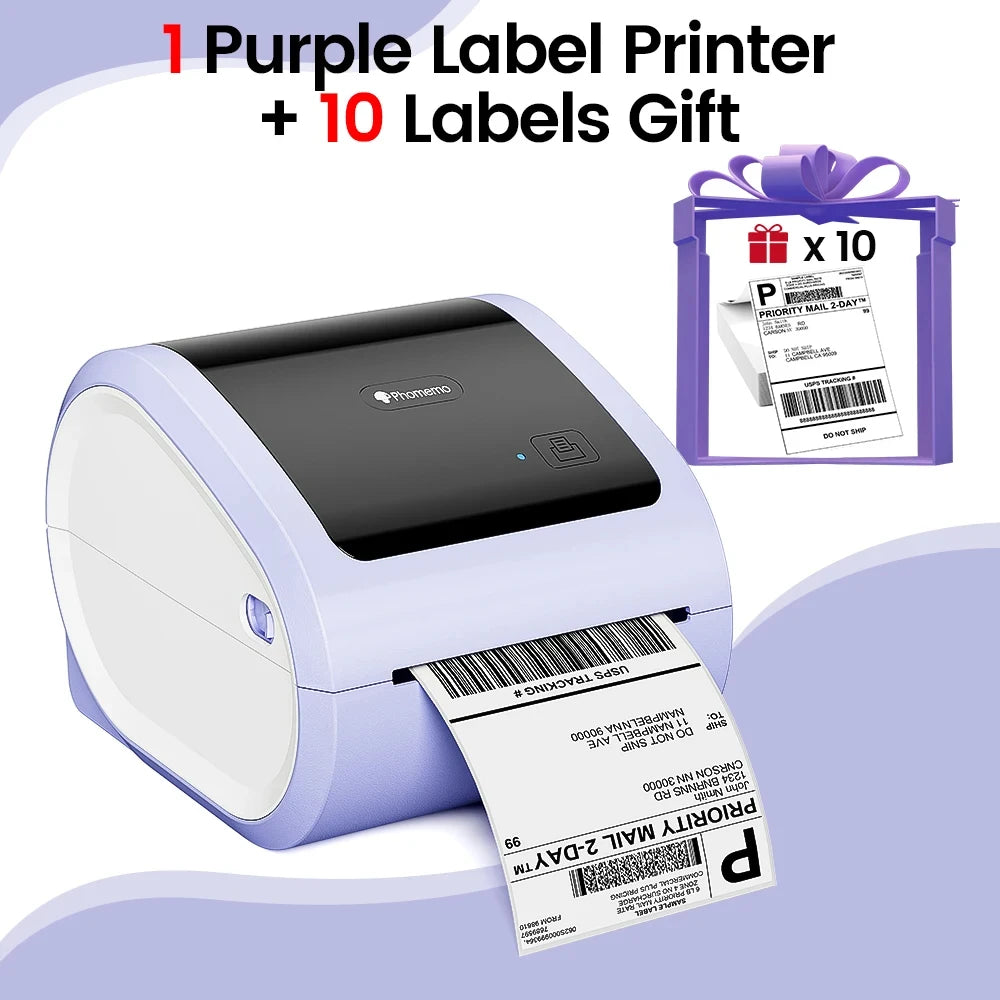 100x150mm Wireless Shipping Label Printer Wireless Thermal Label Printer for Small Shipping Business Packages 4x6