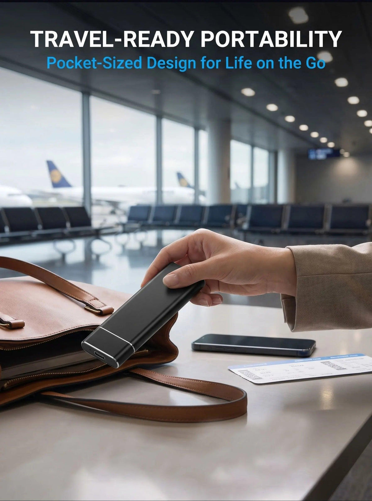 USB 3.1 high-speed external portable hard drive 4TB large capacity portable SSD solid state drive suitable for laptop MAC/PC