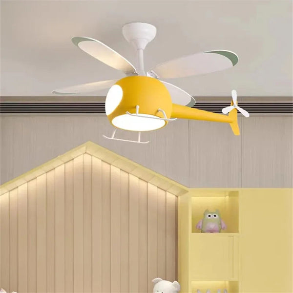 DecorBites™ Helicopter Ceiling Fan Chandeliers: Nordic Creative Kids Room Decor Lamp Decorbites