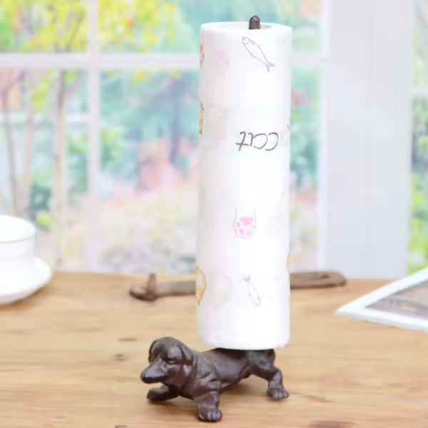 Cast Iron Animal Paper Towel Holder
