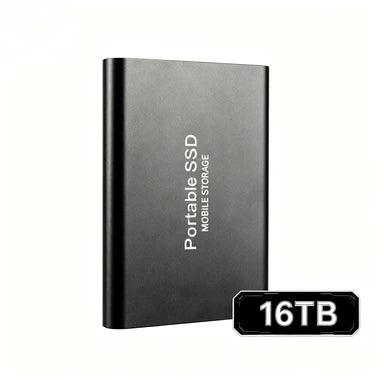 Portable External SSD, 1TB-16TB Large Capacity USB3.1 High Speed Solid State Drive, Lightweight Storage for Laptop, Desktop, Mac