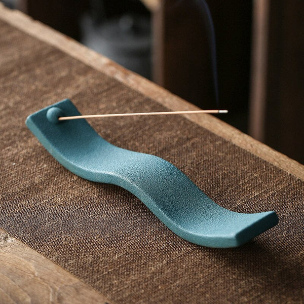 Ceramic Handicrafts Wave Incense Stick Holder
