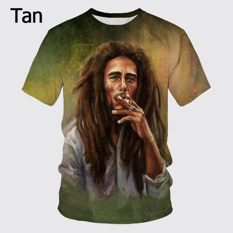 Bob Marley 3D Printed Men Oversized T-Shirt