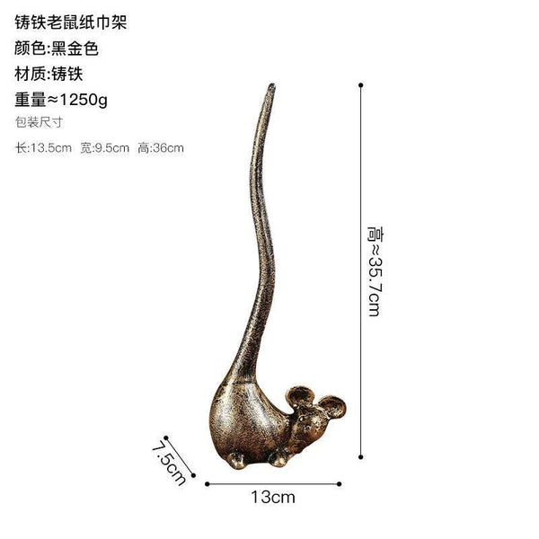 Vertical Giraffe Tissue Holders European Style Creative Cast Iron Handicraft Roll Paper Holder Kitchen Paper Home Storage Rack Gifts for You 'n Me