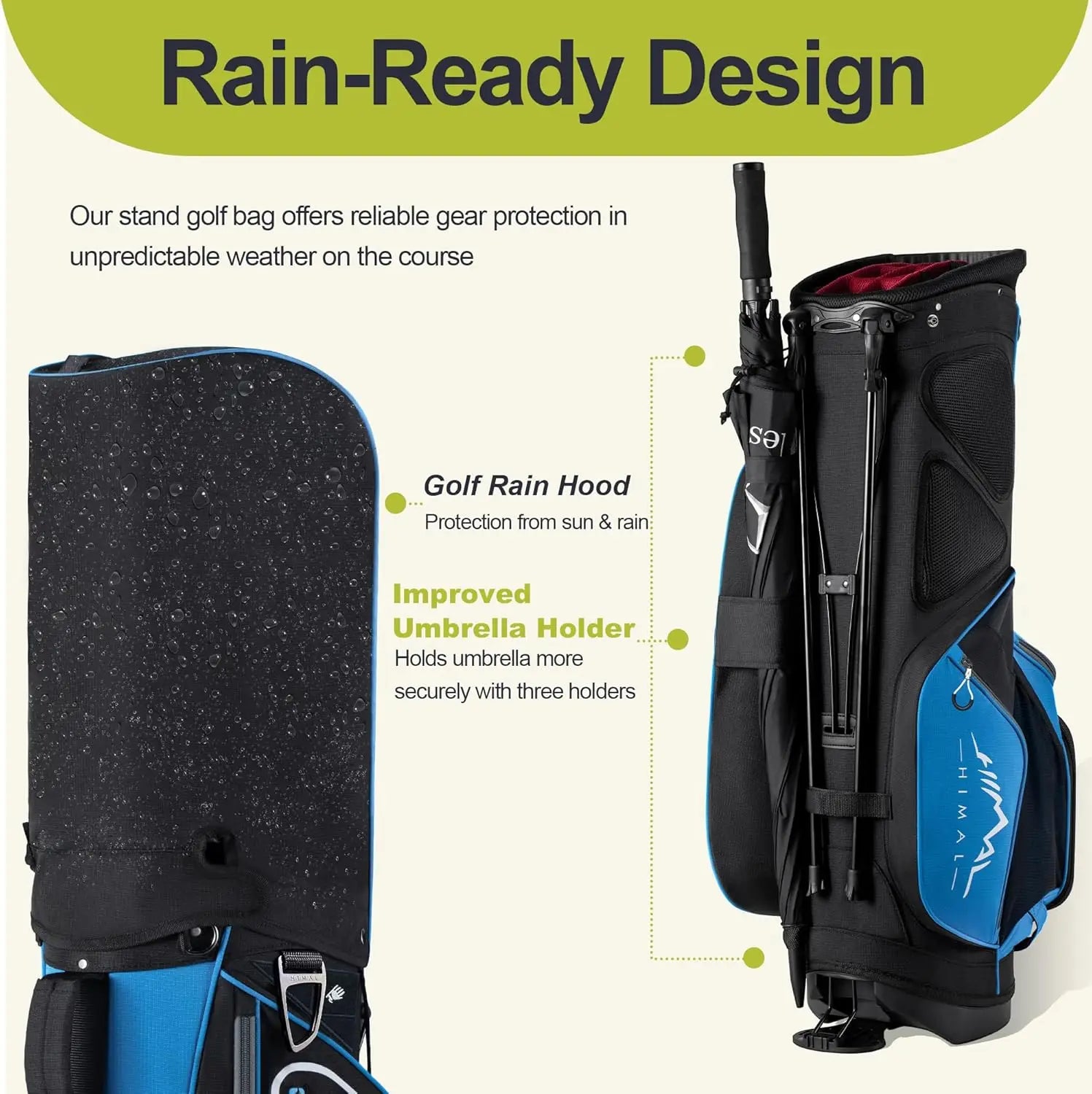 Ergonomic Golf Club Bag with Top Dividers & 10 Pockets – Premium Organization for Every Round