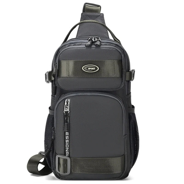 Riding backpack for men, men's chest bag, casual men's single shoulder bag, lightweight and large-capacity crossbody bag