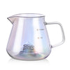 Bincoo 400ML Clear Glass Coffee Carafe Heat Resistant Visual Brewing Control Easy Sharing Pour over Coffee Maker - Colorful