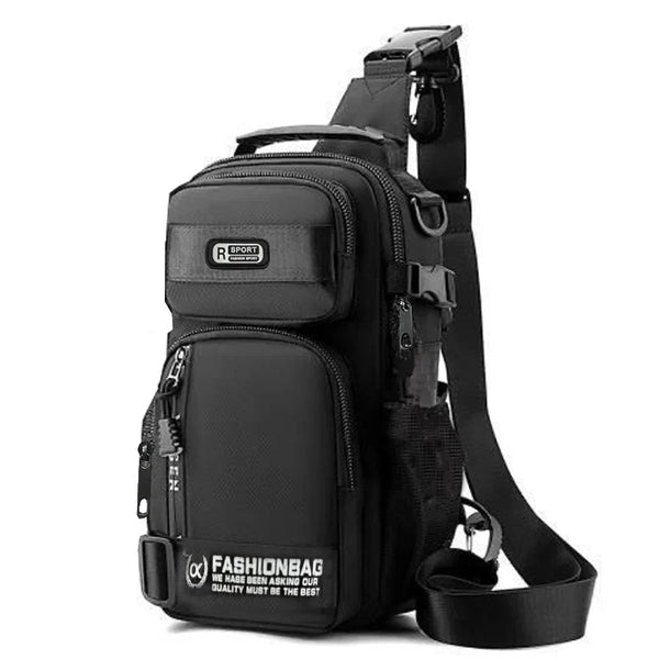 Riding backpack for men, men's chest bag, casual men's single shoulder bag, lightweight and large-capacity crossbody bag
