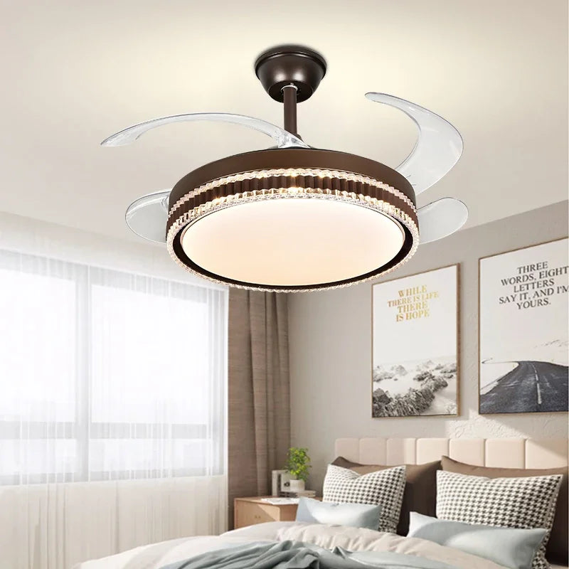 DecorBites™ LED Bladeless Ceiling Fan Chandelier for Modern Smart Home Decor Decorbites