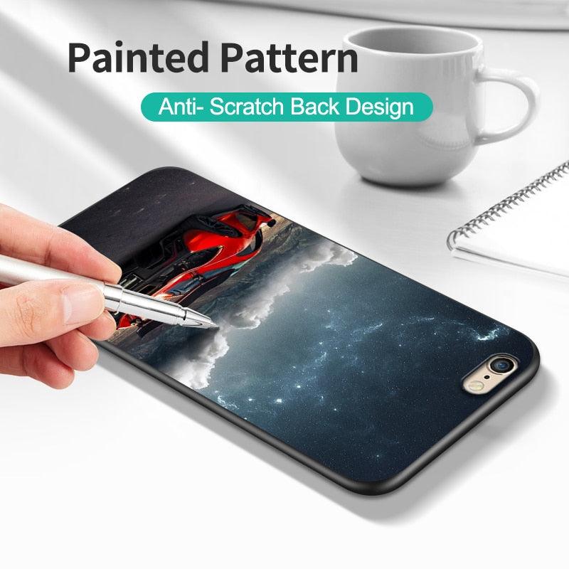 Cute Cover Soft Silicone Print Cars Print Phone Case For Iphone 5s 5 S Se 2016 4.0