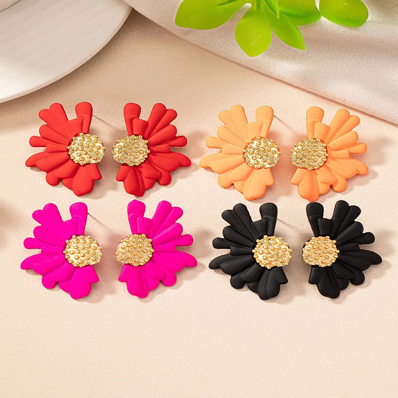 Simple Colorful  Flower Stud Earrings - Sexikinis Swim