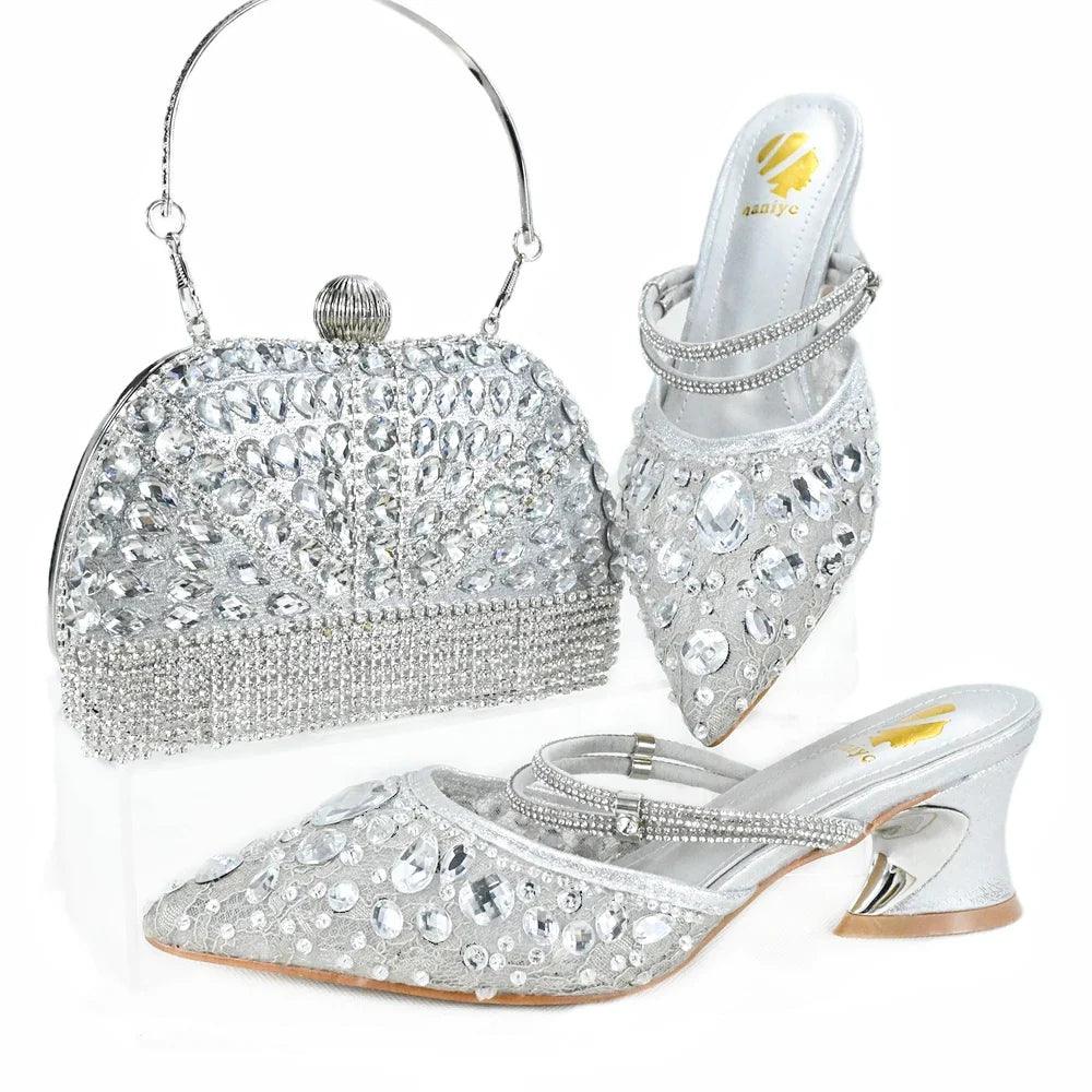 High Quality Ladies Shoes And Bags Set HJK1-10