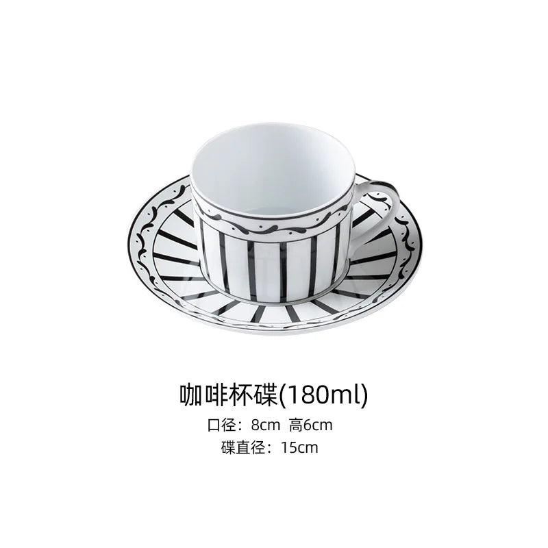 Bone china plates, coffee cups, home high-end shallow flat plates, Western cuisine plates, steak plates, creative hotel meals