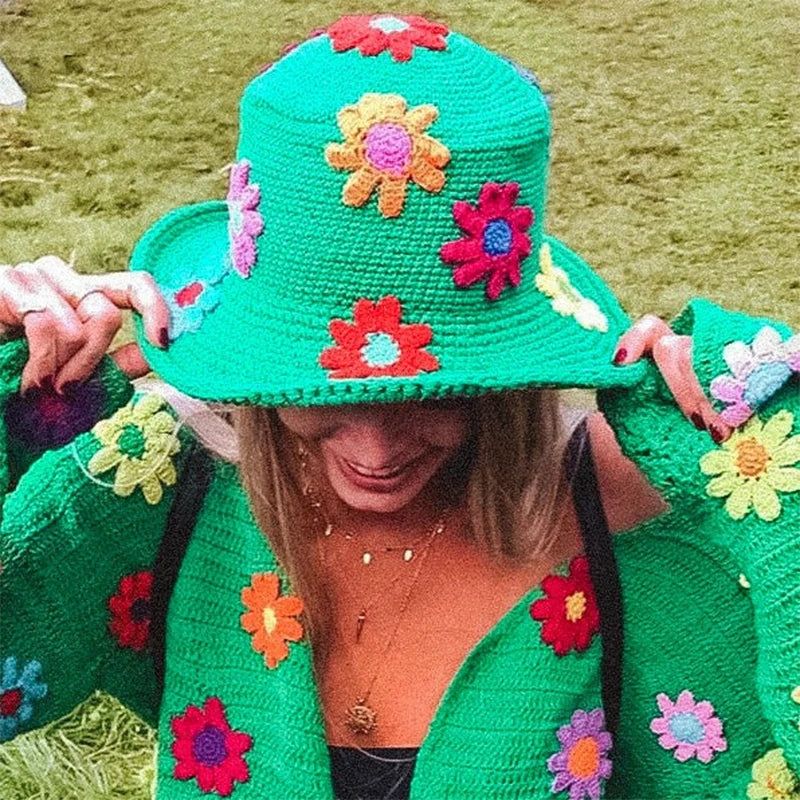 Hollow Knitted Fisherman Hat - Sexikinis Swim
