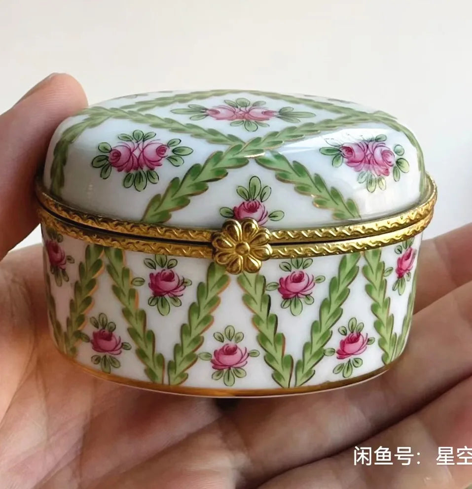 Ceramics Flower Jewelry Storage Box Vase Flower Basket Jewelry Case Storage Jewelry Organizer Display Gifts Home Decor Ornament