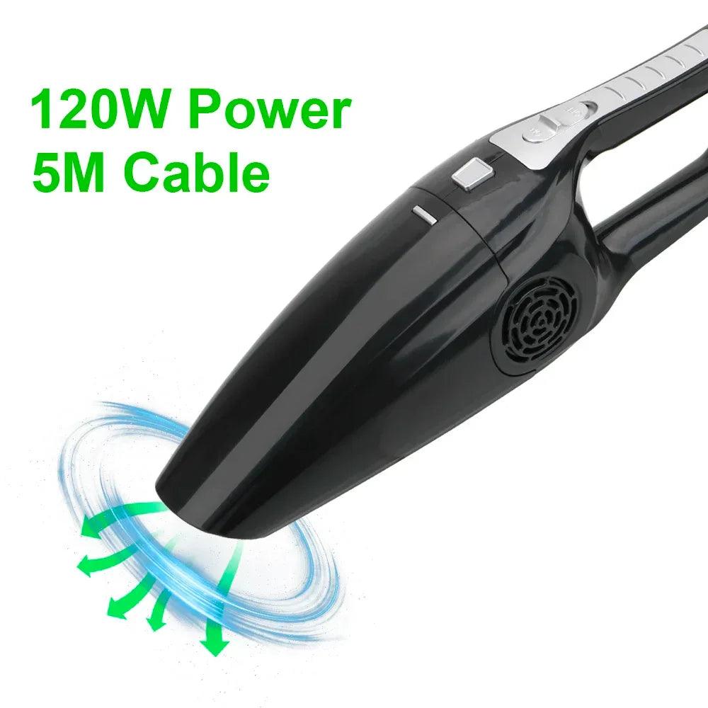 Car Vacuum Cleaner Portable Wet And Dry dual-use Vacuum Cleaner Powerful Handheld Mini Vacuum Cleaners High Suction 12V 120W - Gifts for You 'n Me